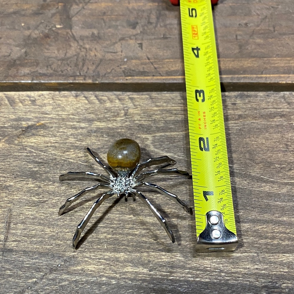 Silver and Brown Stone Spider - Picture 6 of 11